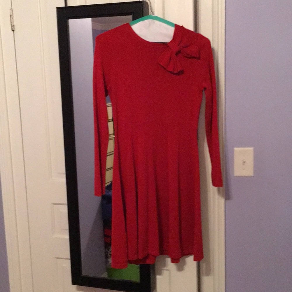 Red dress with bow